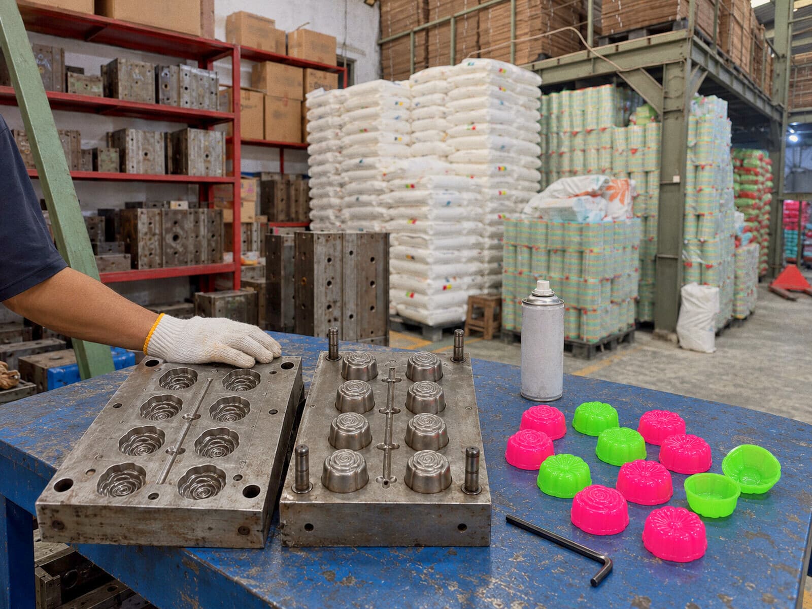 Penyimpanan cetakan (tooling) di lokasi